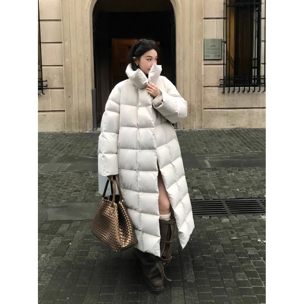 2025年新款冬季立领棉服女时尚宽松小个子中长款加厚保暖棉衣外套