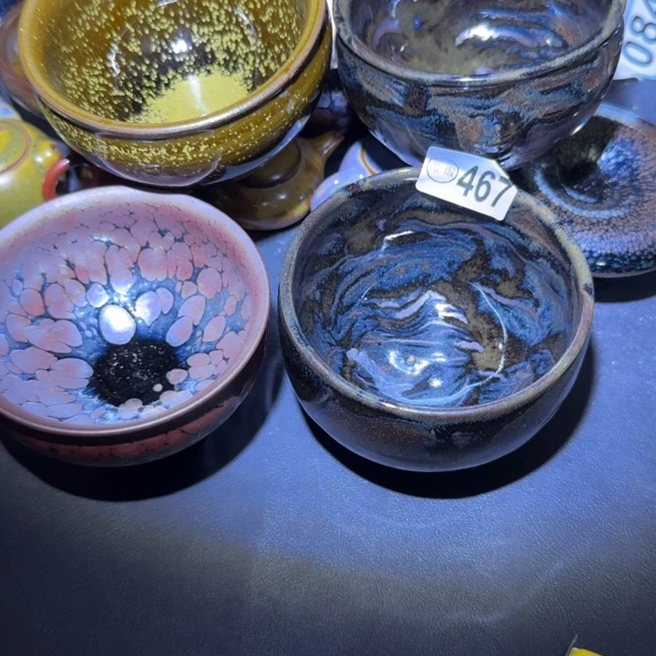 野***合茶盏福建盏茶器四个瑕疵