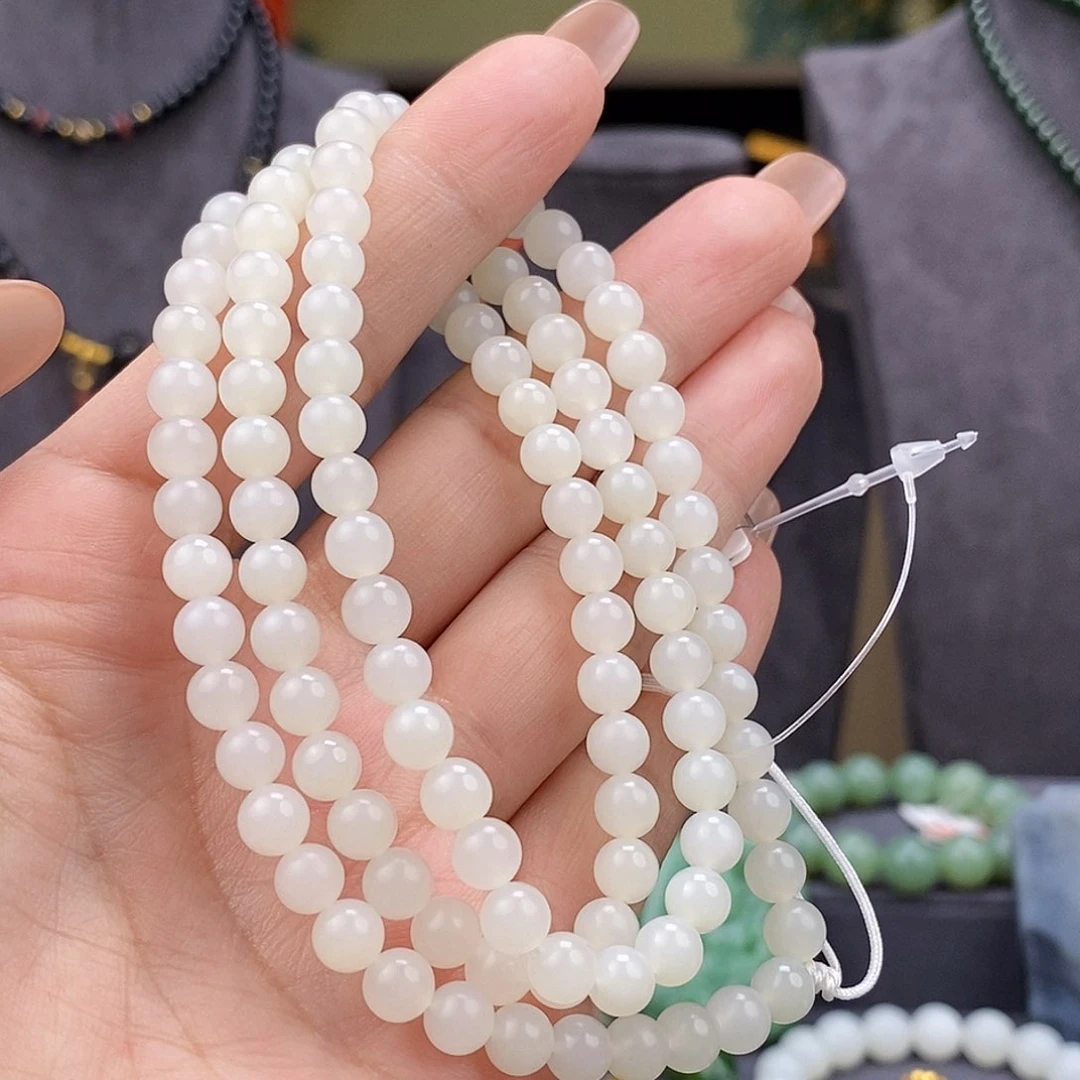 手串未镶嵌和田玉米达6毫米108