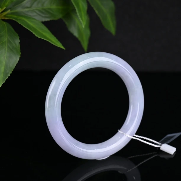 天然翡翠手镯 58.5圈口 圆条镯（TH667）