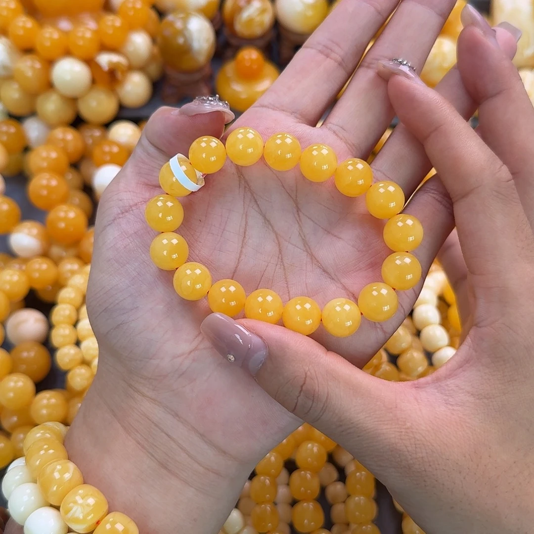 蜜蜡未镶嵌珠宝奇石同料12mm