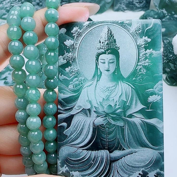 翡翠未镶嵌颈饰多样性发货天然的A货翡翠