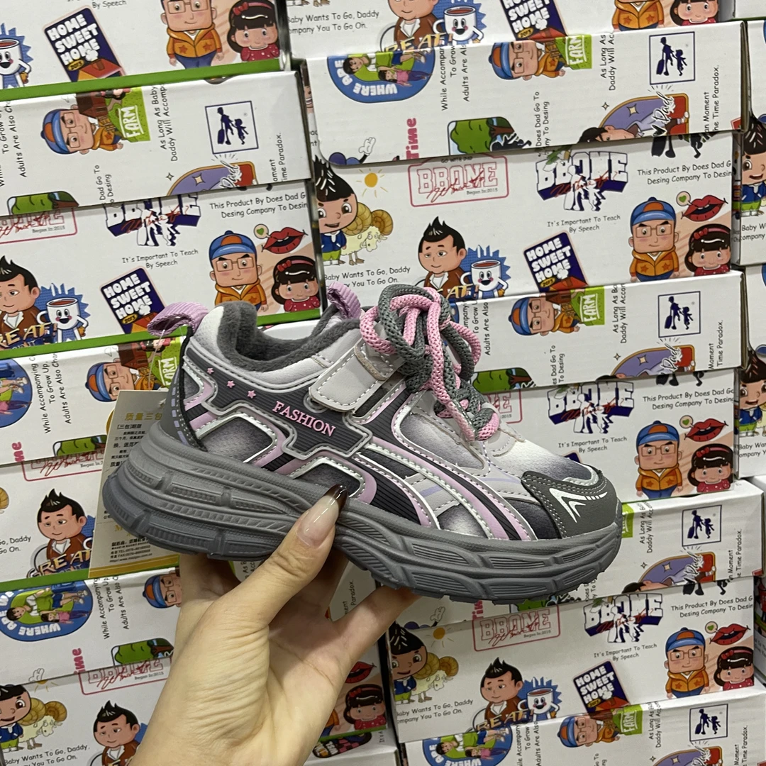 米范儿秋冬季潮款薄绒女童老爹鞋A053