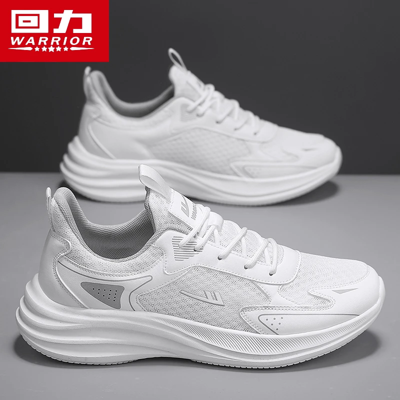 回力跑步运动鞋子男2025新款白时尚休闲鞋网面透气软底减震潮鞋