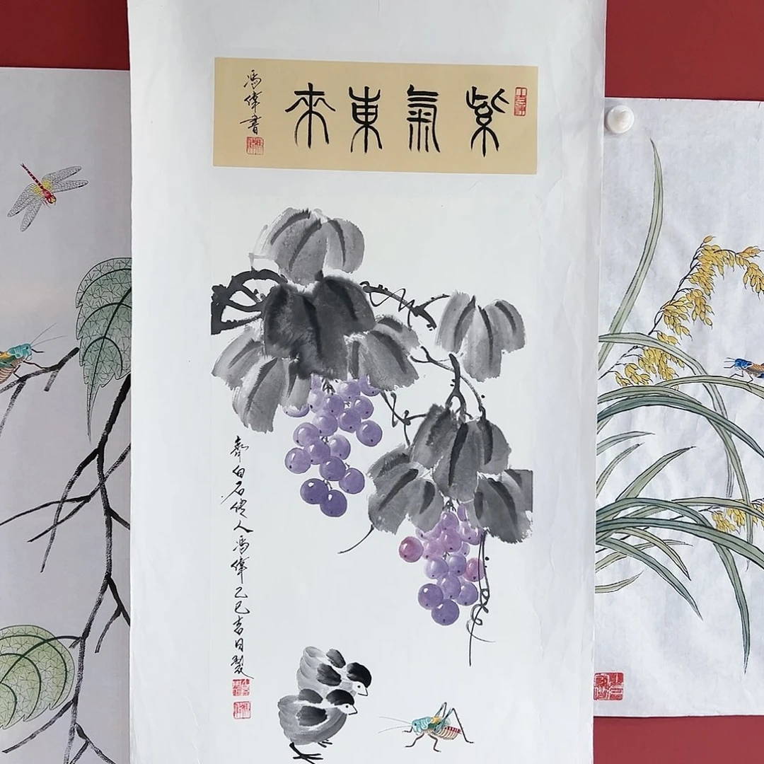 国画冯伟老师亲笔手绘国画作品慧