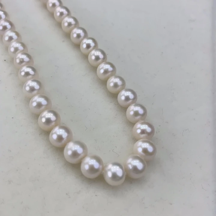 淡水珍珠颈饰银S925镶嵌卡8炫彩