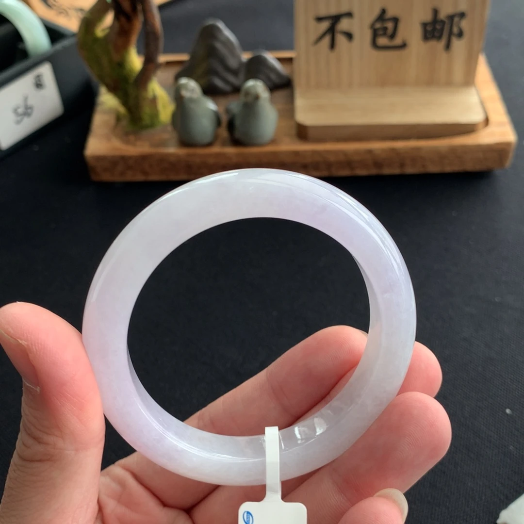 翡翠未镶嵌手镯圈口5455
