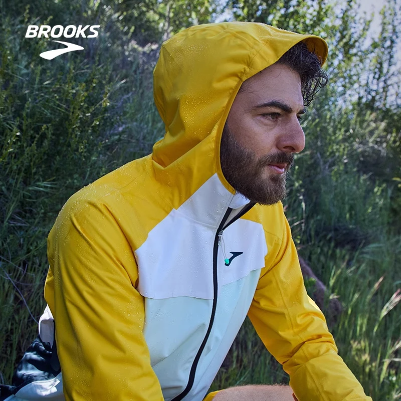 BROOKS布鲁克斯男跑步登山上衣防泼水运动夹克外套