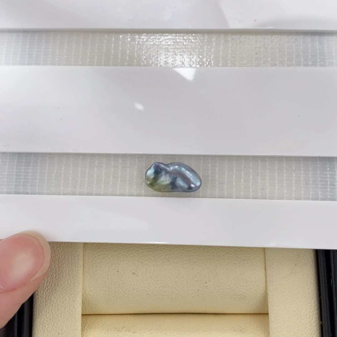 未镶嵌keshi海水珍珠蓝血keshi多样性不退换
