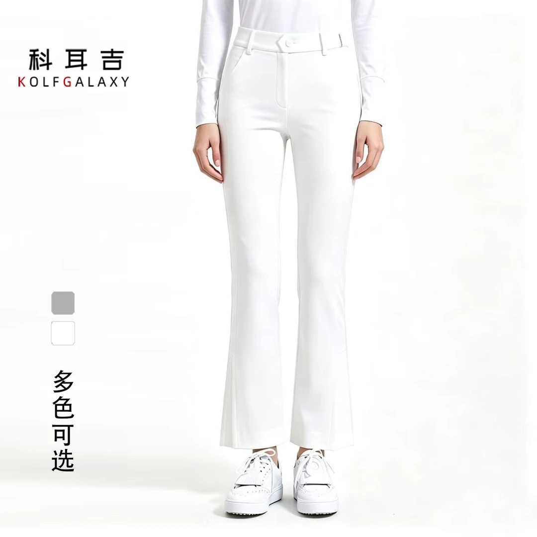 高尔夫女装新款运动长裤裤子【飘逸百褶】休闲弹力脚口百褶喇叭裤