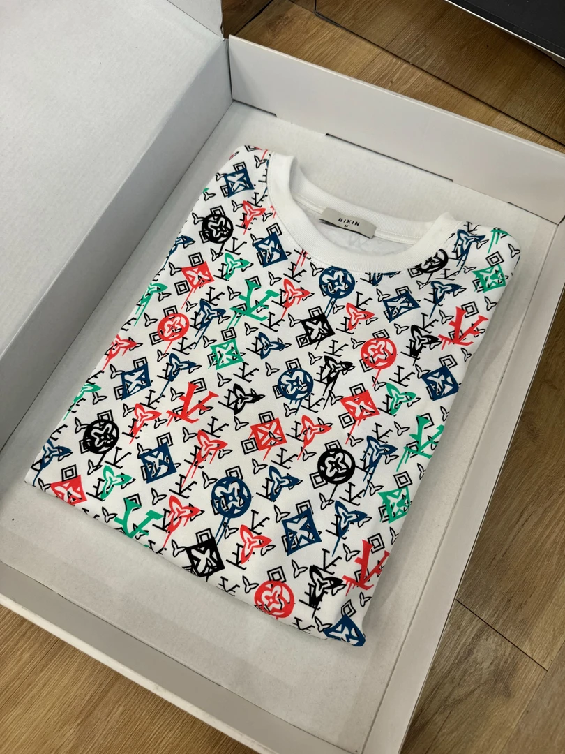 66【清货专场】2025夏季百搭轻奢潮流重工艺圆领T恤