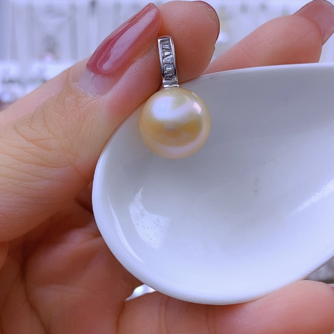 吊坠(赠链)淡水珍珠银S925镶嵌