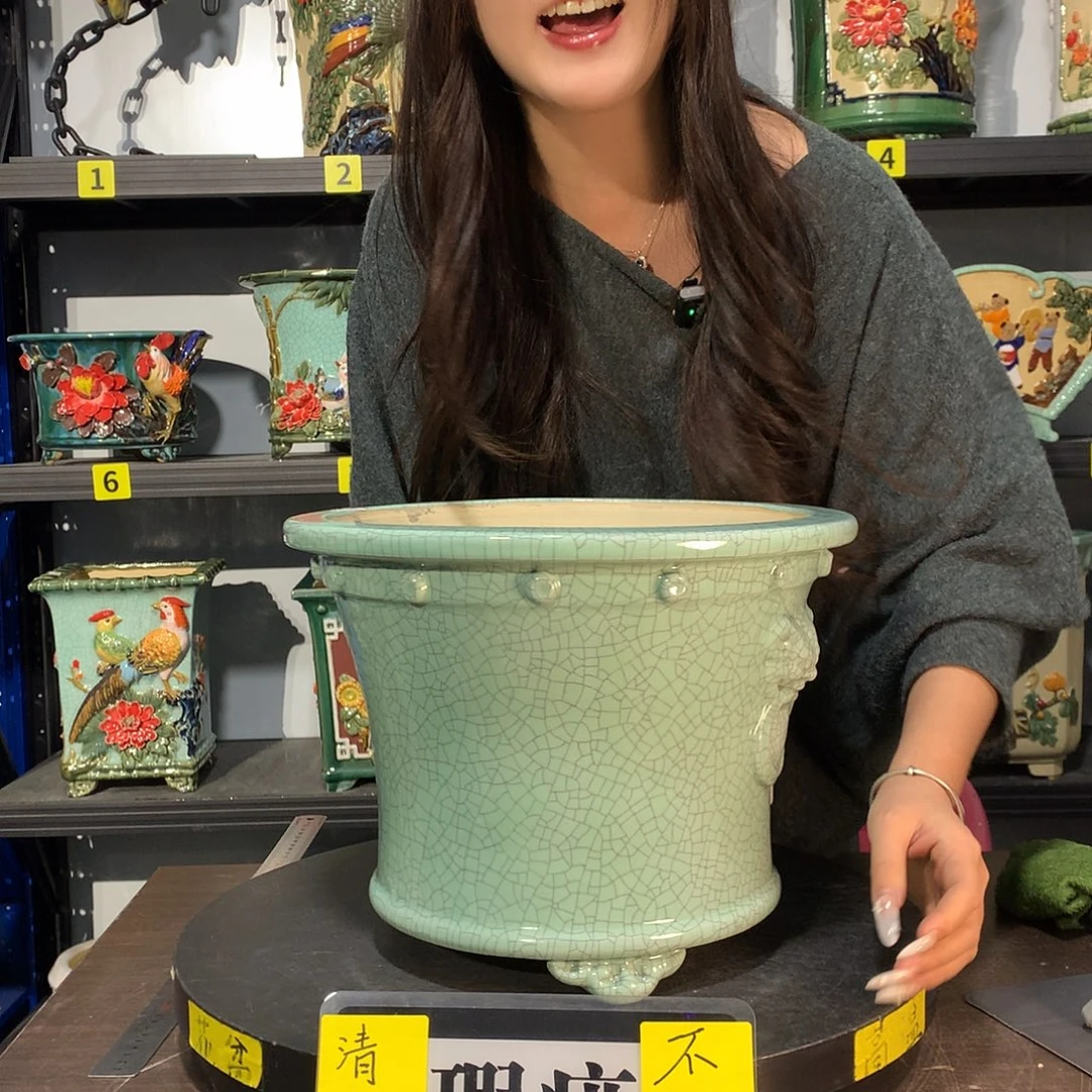 王***三高温烧制石湾盆花盆