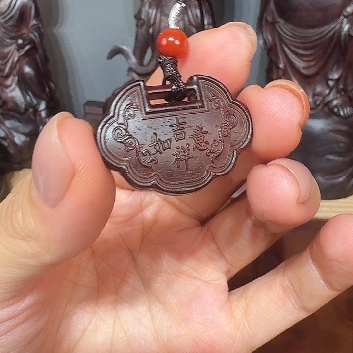 小叶紫檀吉祥如意 挂件