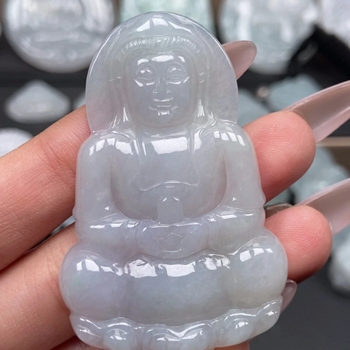 翡翠未镶嵌颈饰玉观音