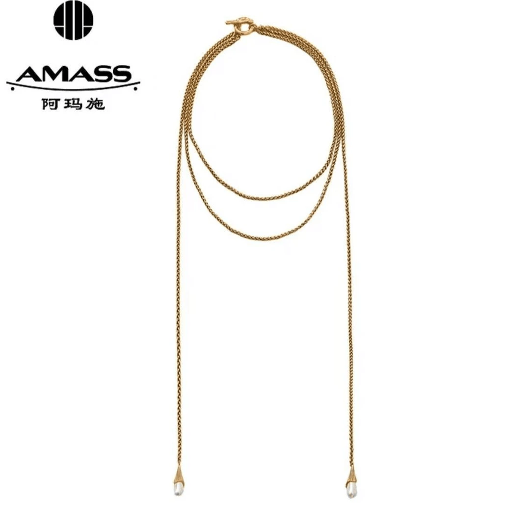 铜合金项链 AMASS/阿玛施 铜合金项链新款简约质感项链590049