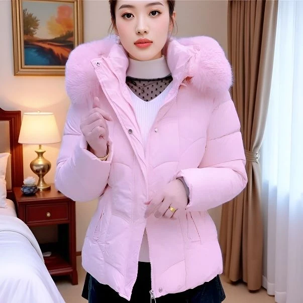 2025厚款外套短款棉衣百搭中长款保暖女冬装修身棉服秋冬洋气时尚