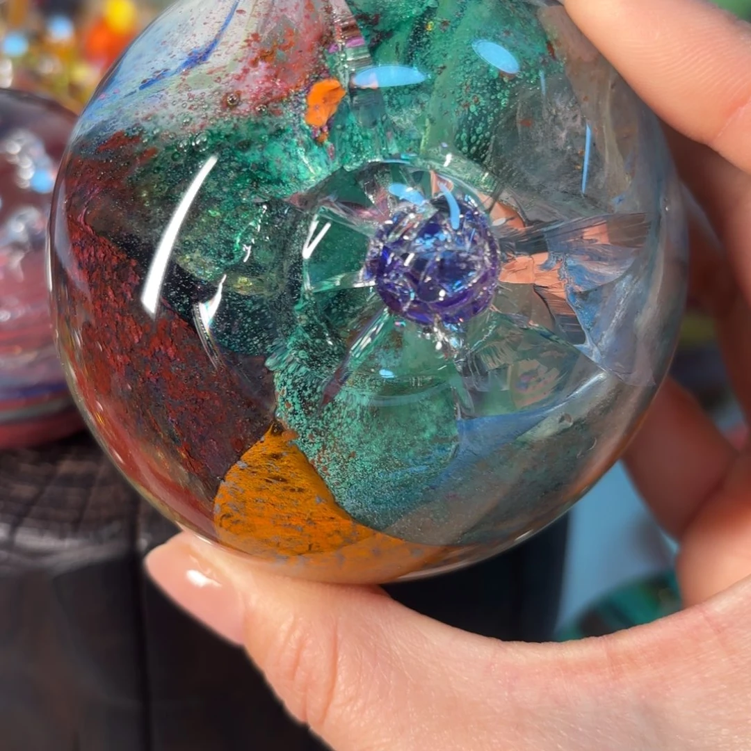 毛***果琉璃手工艺品瑕疵