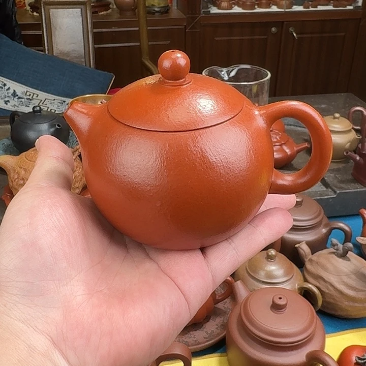 紫砂茶壶西施朱泥全