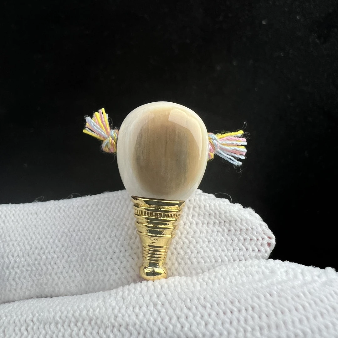 D7241天然猛犸牙 带皮分体三通13.3*25.7mm支持鉴定 假一罚四