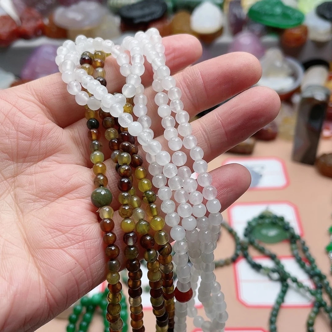 玛瑙/玉髓颈饰合金小*