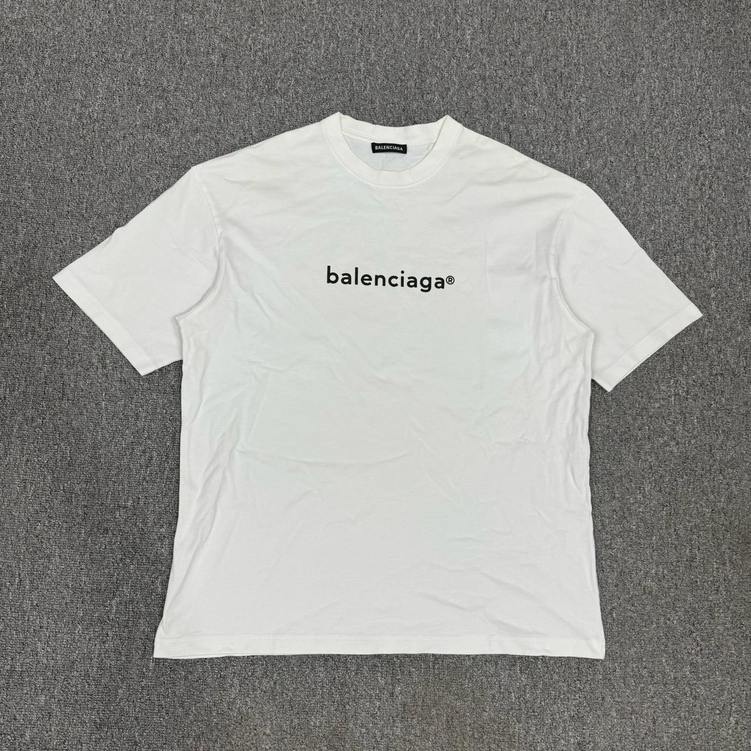 95新 Balenciaga/巴黎世家 11328316 白色字母短袖 XS码