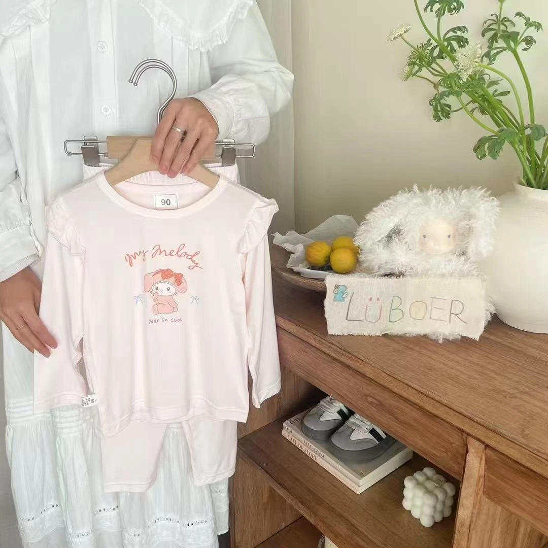 【BaoBao现货】优可丝可爱儿童睡衣空调服家居服套装·绿