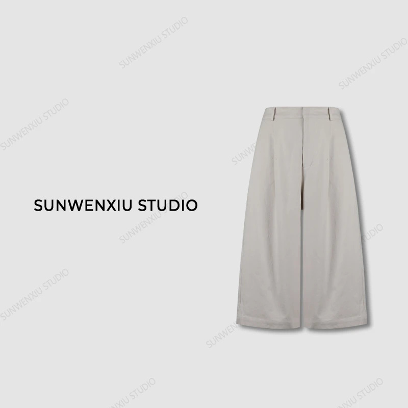 swx studio3店 ”高光裤“100%棉时髦精穿搭松垮韩系七分裤牛仔裤