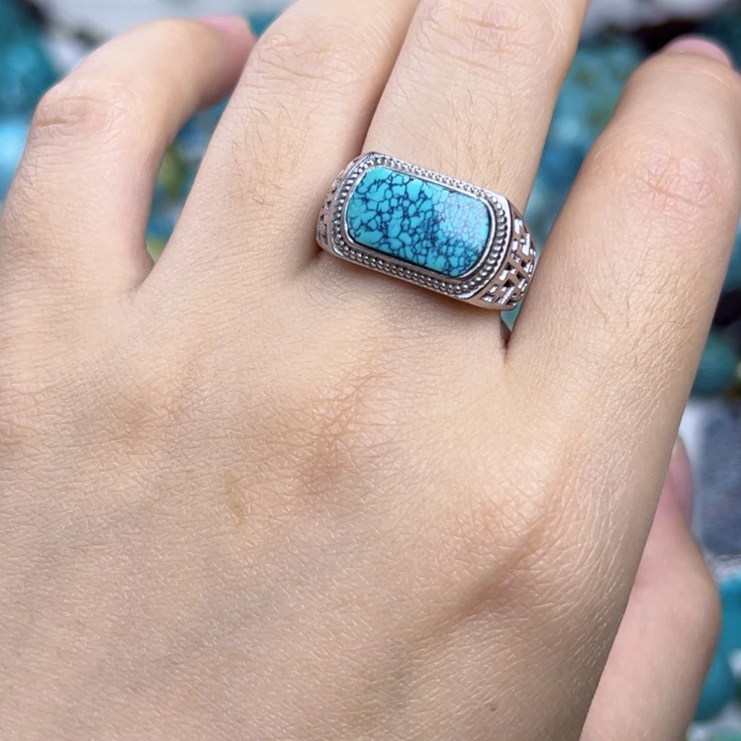 足银镶嵌绿松石珠宝奇石