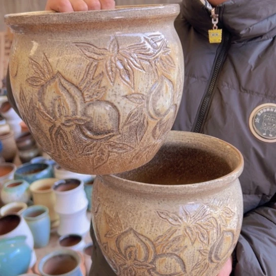 紫砂花盆高20口20————-