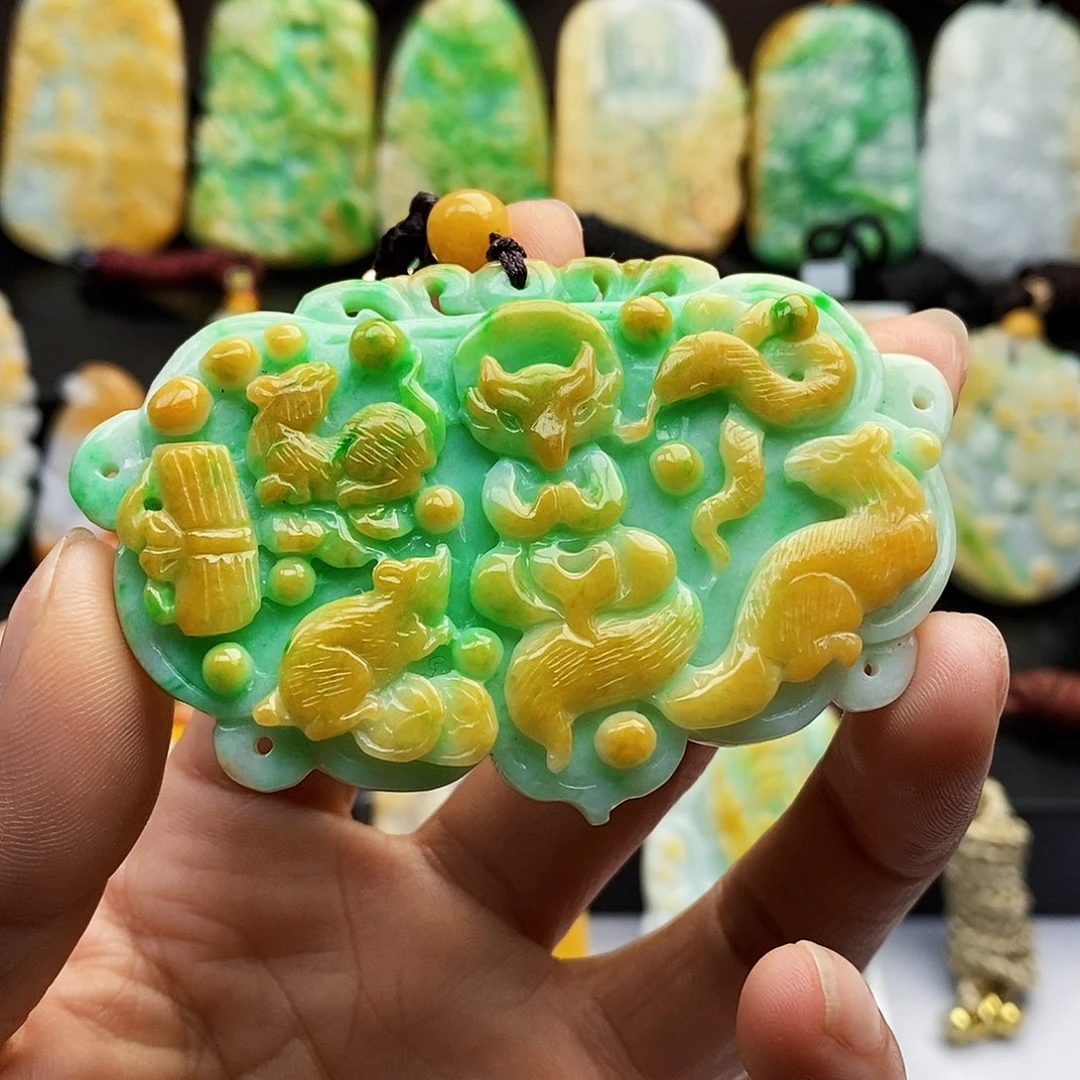 颈饰未镶嵌翡翠翡翠A货一物一证