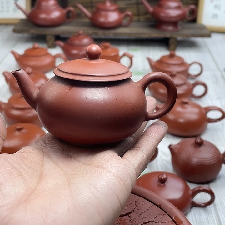 群****管潮州朱泥手拉壶小防古壶