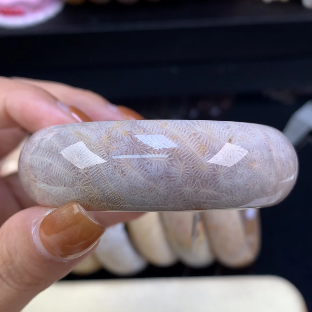 硅化珊瑚（珊瑚玉）未镶嵌颈饰精美手镯51.9口（48号）