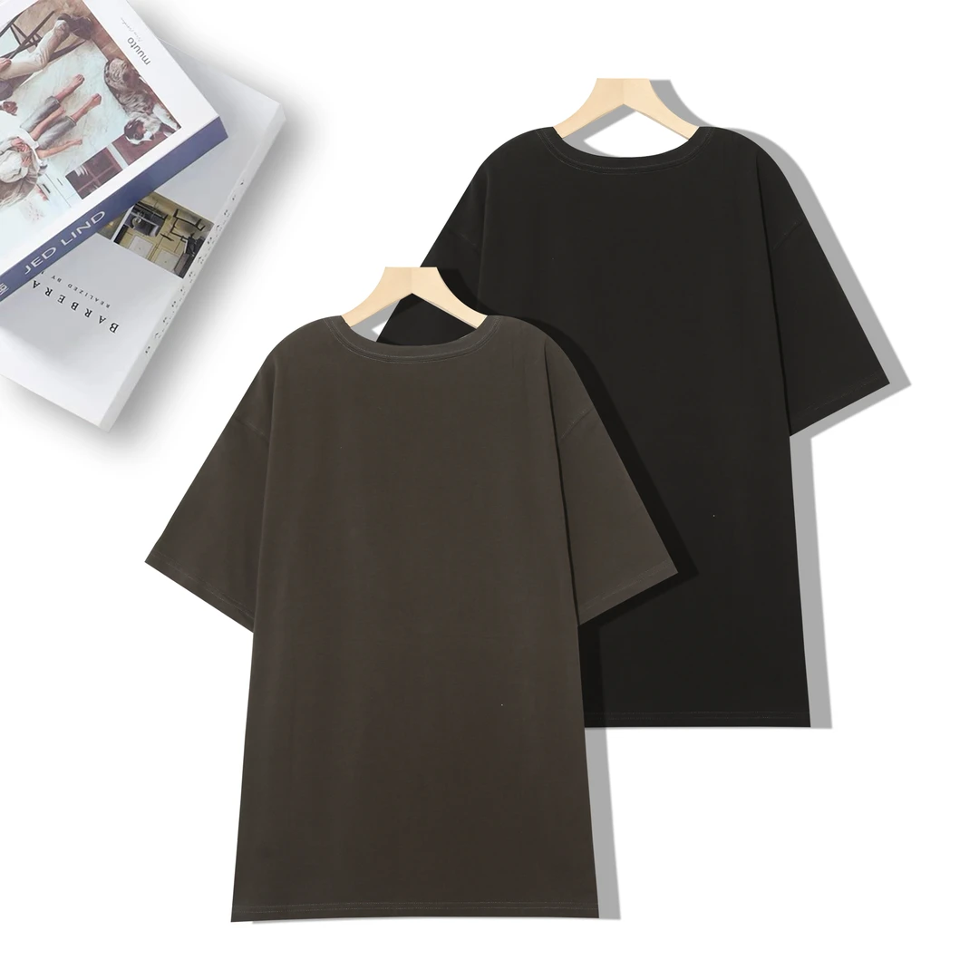 夏季男女同款时尚潮流T恤宽松男女百搭爆款休闲情侣衣服上衣P-N75