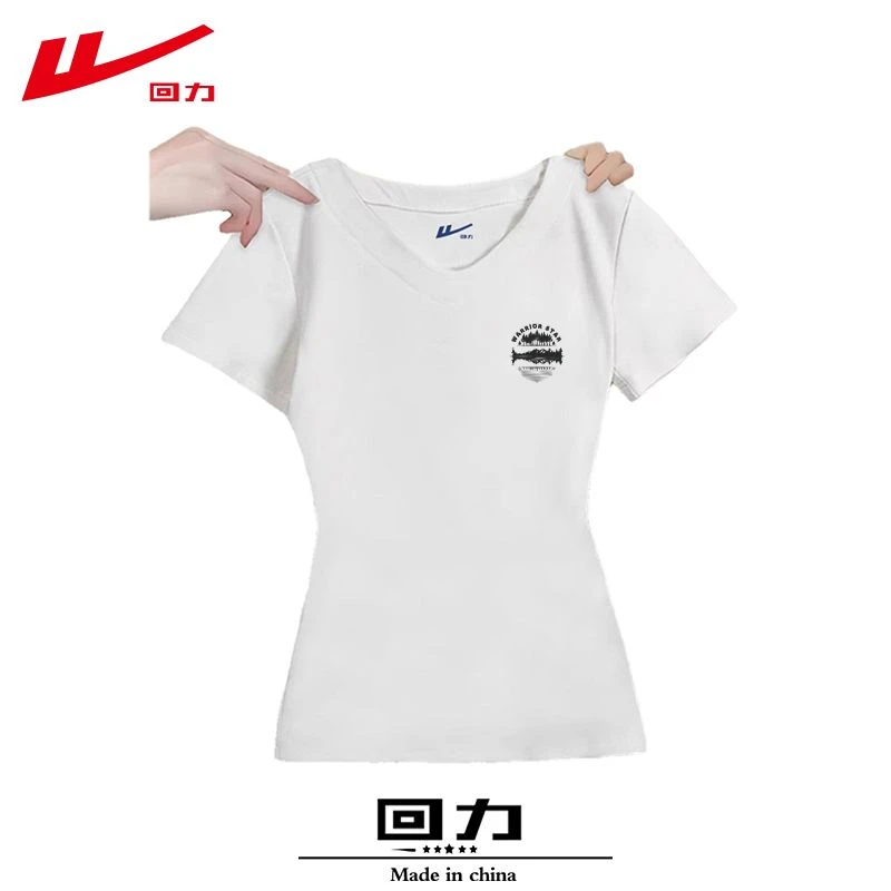 回力常规卡通印花夏装短袖T恤辣妹女减龄棉修身小个子夏季上衣