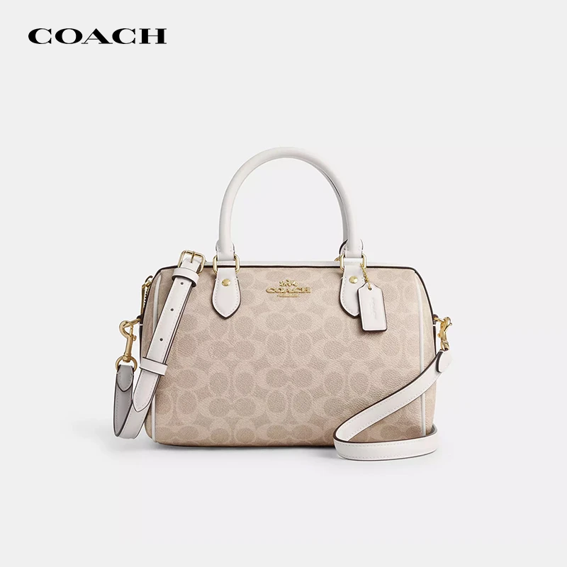 COACH/蔻驰【品牌授权】女士中号波士顿桶包单肩手提包 CV961IMXDM