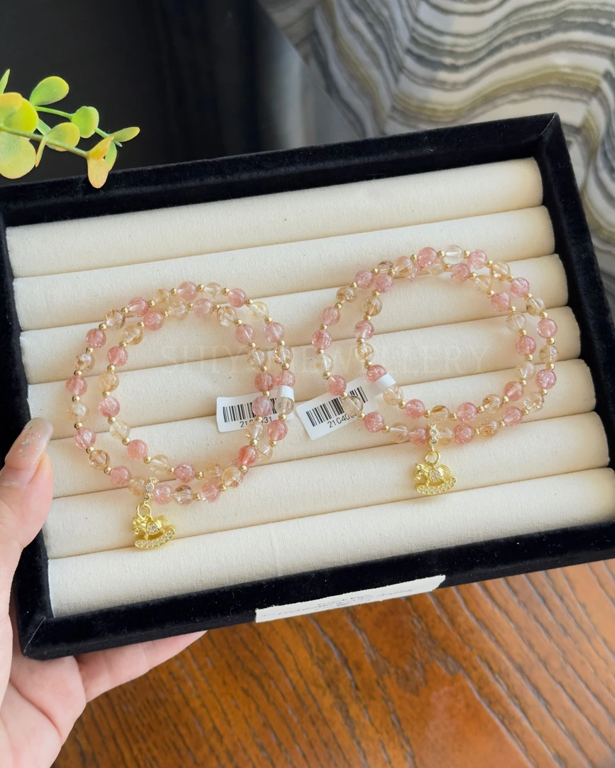 【马上有钱】新年限定锦鲤胶花设计款水晶手串 多样性发其一