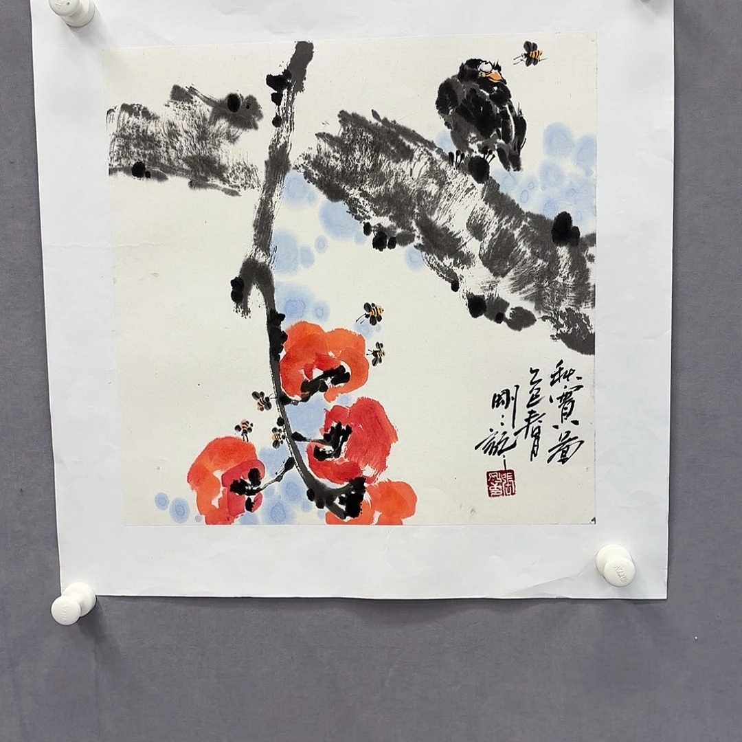 国画艺术家真人手绘