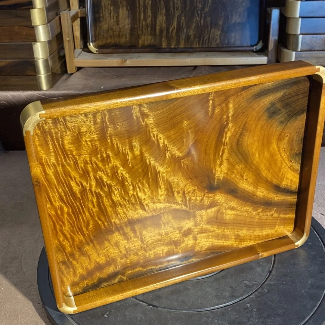 金丝楠6**8金丝楠木文盘