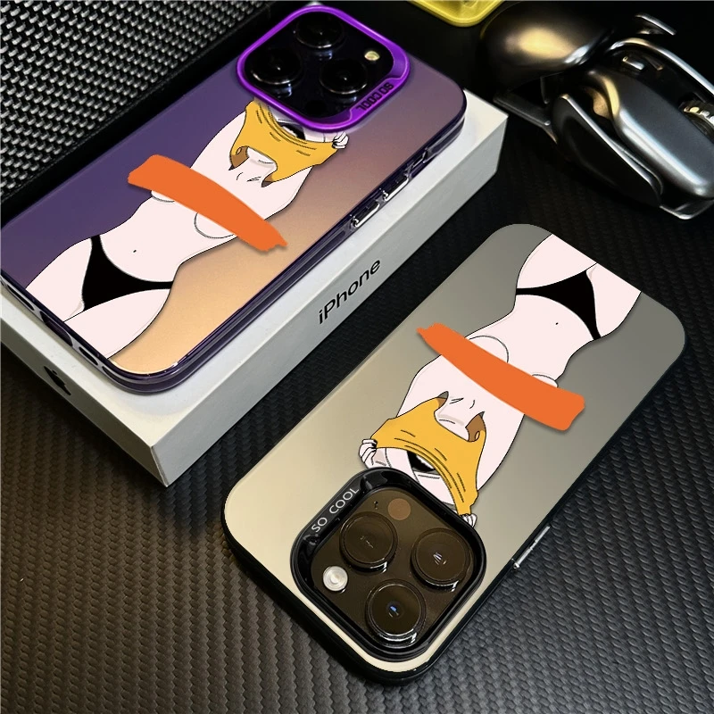 性感美女适用苹果16promax手机壳iPhone15硅胶14保护套17新款卡通