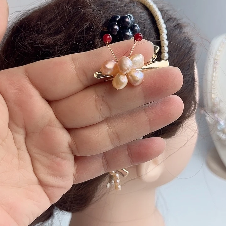 发夹未镶嵌淡水珍珠