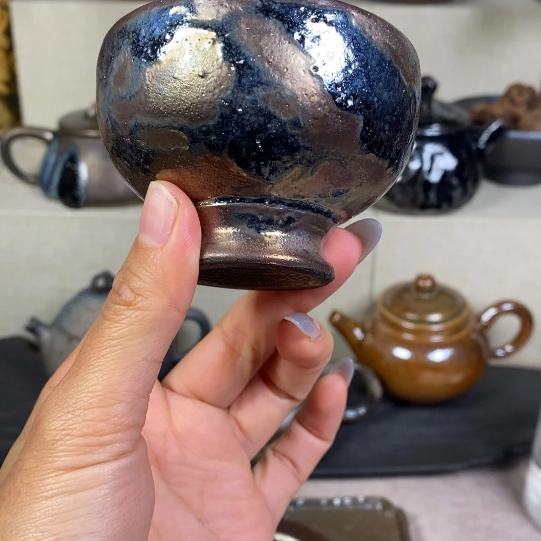 建水紫陶柴烧主人杯