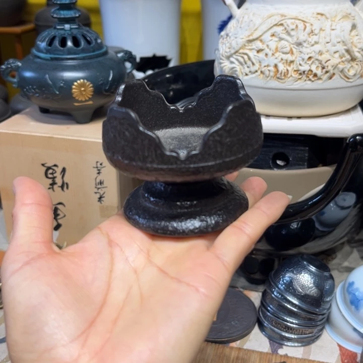 蜜安罐瓷香炉锡茶则