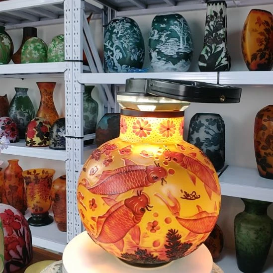 手工艺品琉璃【11】格雷花瓶