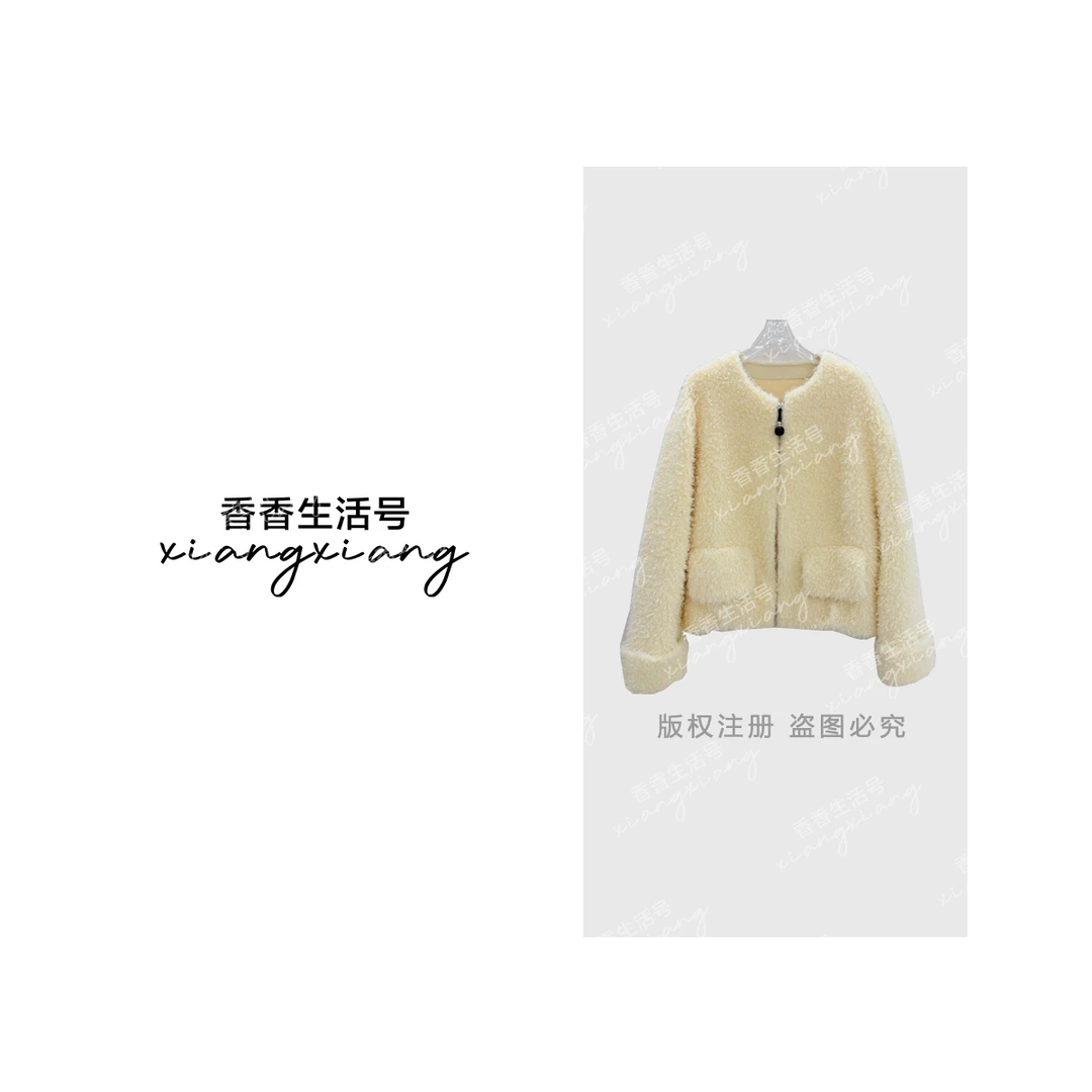 《香香严选》2025秋冬时尚百搭新款设计师韩版网红轻奢外套502