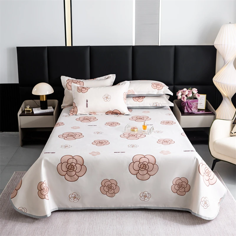 230x250cm大尺寸新款冰丝席印花可水洗折叠凉感凉席三件套