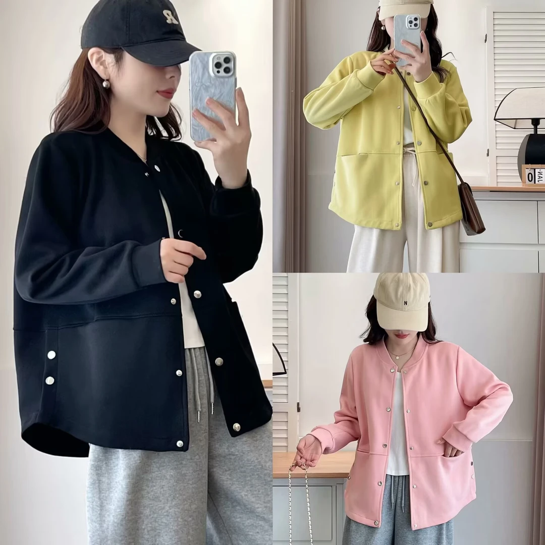 大码女装 胸110-134 休闲百搭棒球服外套2425#