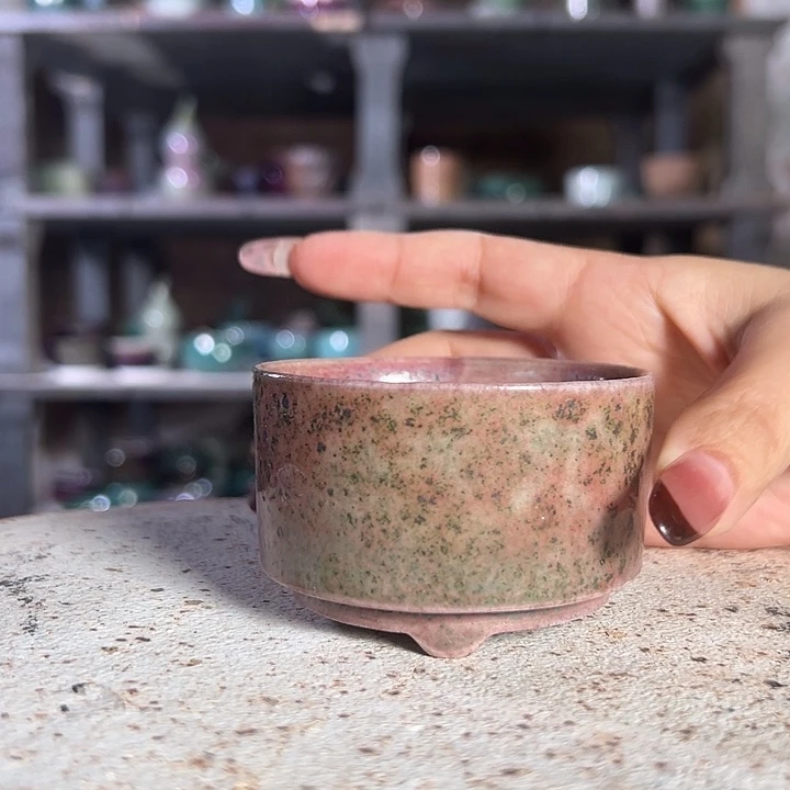 瓷片钧瓷小摆件杯子650
