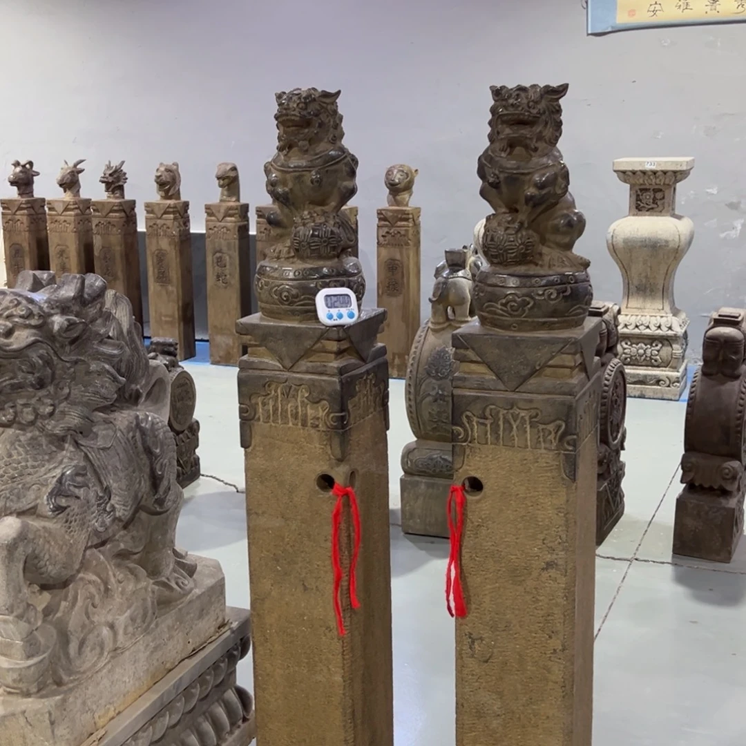 黑青石材质拴马桩