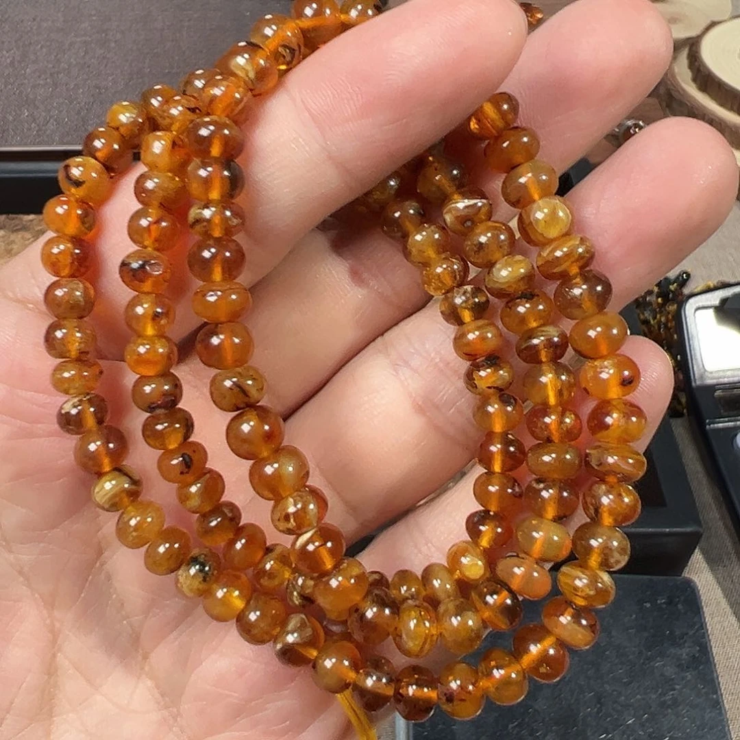 裸石琥珀未镶嵌抚顺琥珀水蜡6m108
